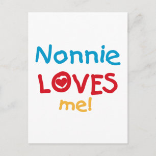 Nonnie älskar mig T-shirts och presenter Vykort