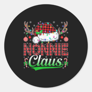 Nonnie Claus julbelysning Matchande familj Xmas Runt Klistermärke