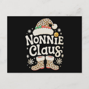 Nonnie Claus Leopard julmatchande familj Helg Vykort