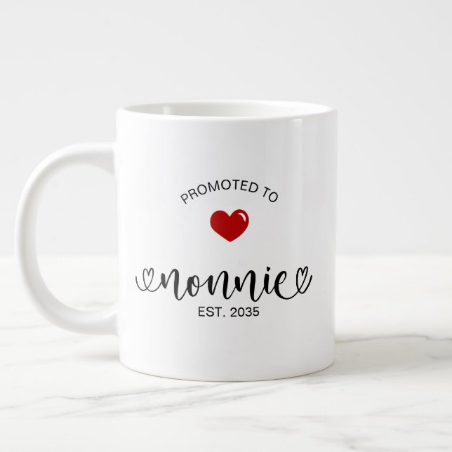 Nonnie Estalished Ny Mormor Present Jumbo Mugg (Vänster)