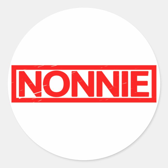 Nonnie Frimärke Runt Klistermärke (Framsida)