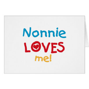 Nonnie Kärlek Me Tshirts och Gifts Hälsningskort