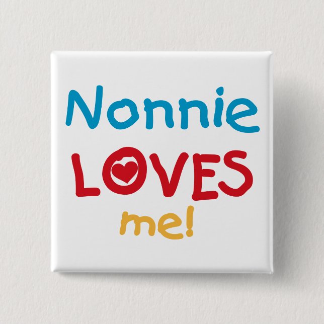 Nonnie Kärlek Me Tshirts och Gifts Knapp (Framsida)