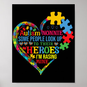 Nonnie Raising Hero Mors dag Autism Nonnie Fami Poster