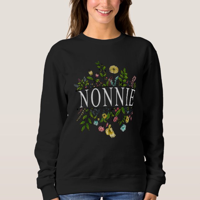 Nonnie WildblommGarden Bevackt Flower T Shirt (Framsida)