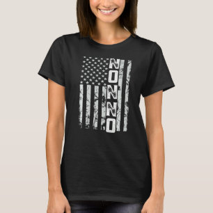 Nonno America Flagga Fars dag Funny Italian Gran T Shirt