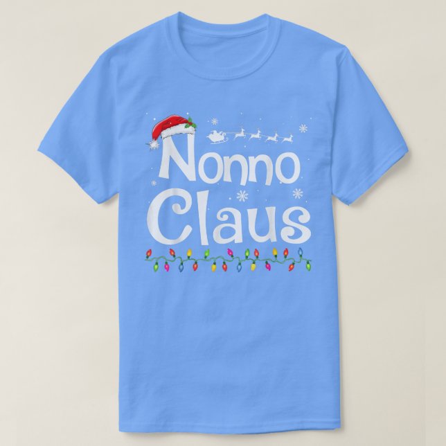 Nonno Claus Funny Grandma Santa Pajamas jul T Shirt (Design framsida)