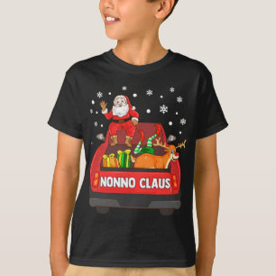 Nonno Claus Red Lastbil Santa Reindeer Elf jul T Shirt