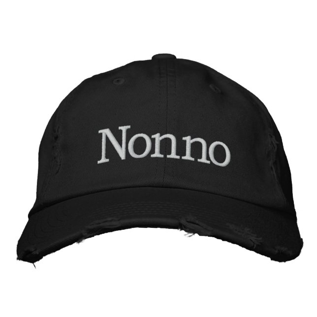 Nonno Embroized Hat Broderad Keps (Framsida)