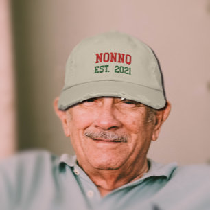 Nonno - est.2020 Embroized Baseball Cap Broderad Keps