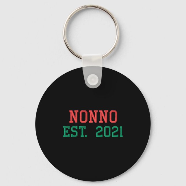 Nonno Est 2021 Broderad T-shirt  Nyckelring (Framsida)