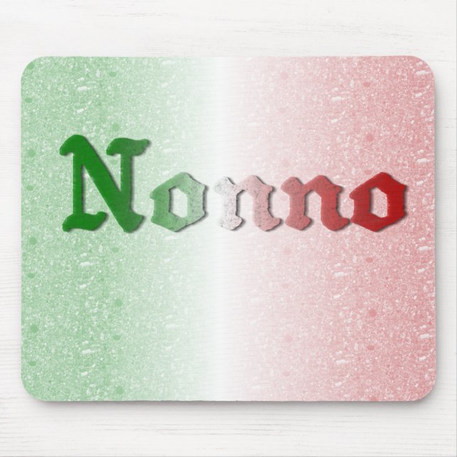 Nonno italiensk farfarflagga Mousepad Musmatta (Framsidan)