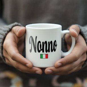 Nonno Italienska Flagga Mugg - Farfar Morfar