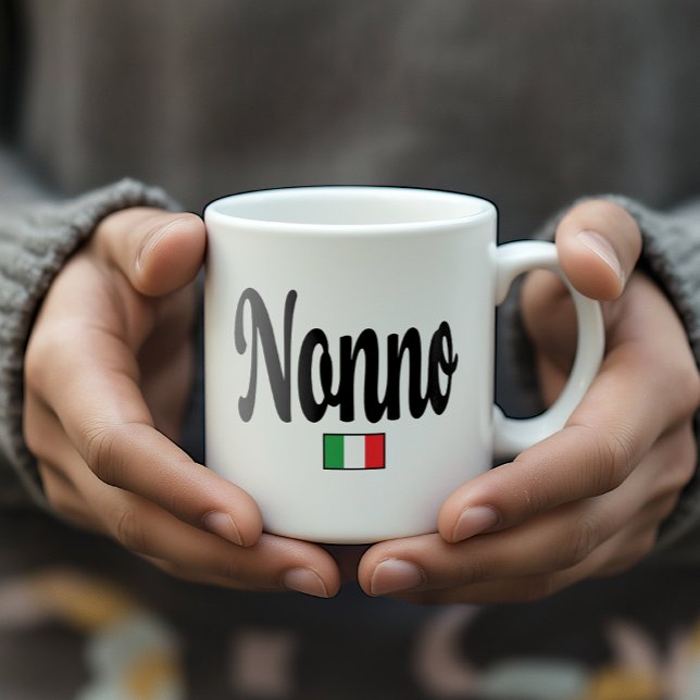 Nonno Italienska Flagga Mugg - Farfar Morfar (Nonno Italian Flag Mug - Thoughtful Gift for Italian Grandfather)
