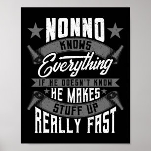 Nonno känner till allt lustigt Nonno Fars dag Gif Poster