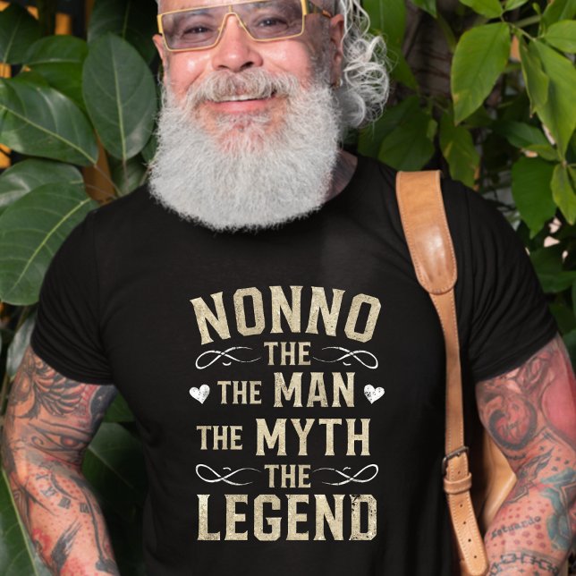 NONNO| Mannen på myten den förklarande faderns dag T Shirt (Nono The Man The Myth The Legend Dark T-shirt)