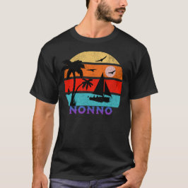 Nonno Retro Sunset Ocean Grandfather T Shirt