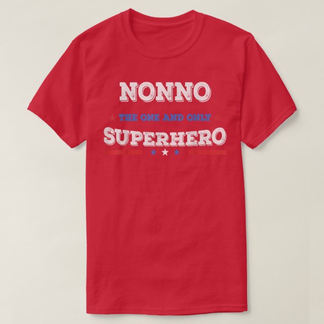 Nonno Superdad superhjälten superdad far hjälte st T Shirt (Design framsida)