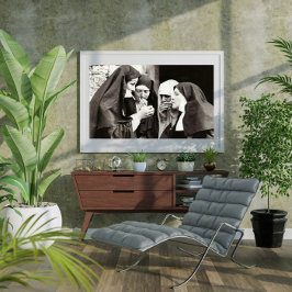 Nonnor som röker vintagefotografi poster