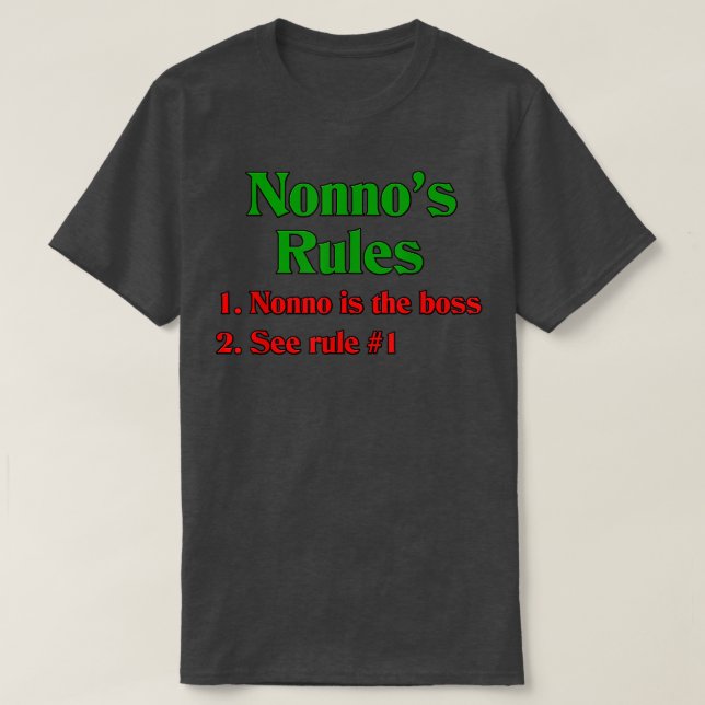 Nonnos Regler (italienska farfar)  T Shirt (Design framsida)