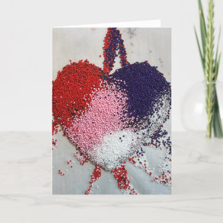 Nonpareil Heart Blank Note Card Tack Kort