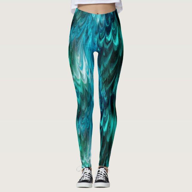 nonpareil kelpie teal: leggings (Framsida)