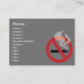 Nonsmoking - knubbig visitkort