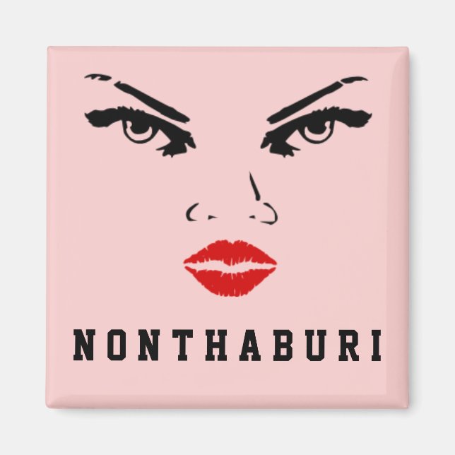 Nonthaburi, Thailand Woman Girlvän Magnet (Framsidan)