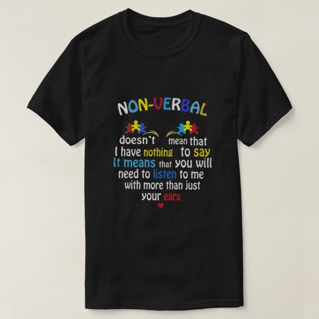 NONVERBAL AUTISM T SHIRT (Design framsida)
