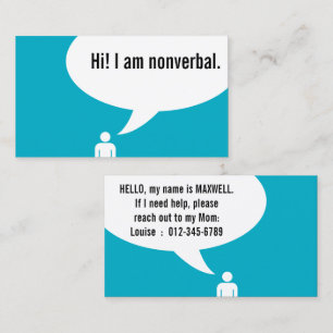 NONVERBAL tal bubbla Visitkort