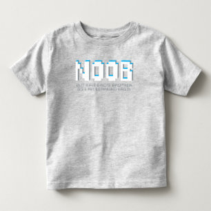 Noob pixelated för gamerbrodern för text den unga t shirt