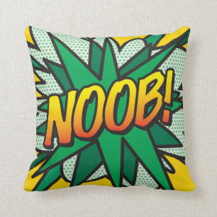 NOOB Rolig Cool Modern Tecknad Serie Popkonst Kudde