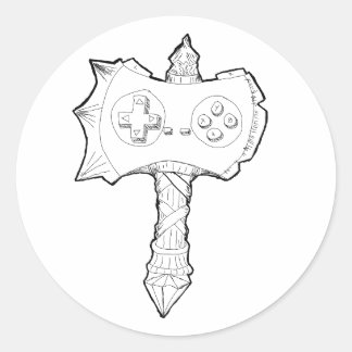 Noob-skiktet! Runt Klistermärke