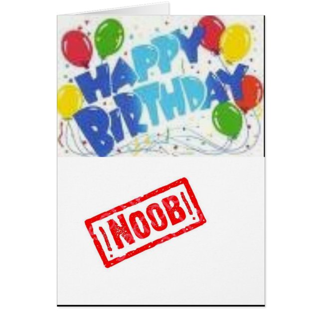 noobkortet hälsningskort (Framsidan)