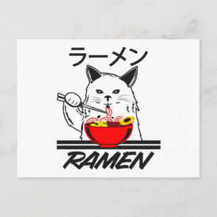 Noodle Anime Manga Roligt Söt Japan Otaku Katt Vykort