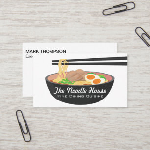 Noodle Bowl Kopsticks Visitkort