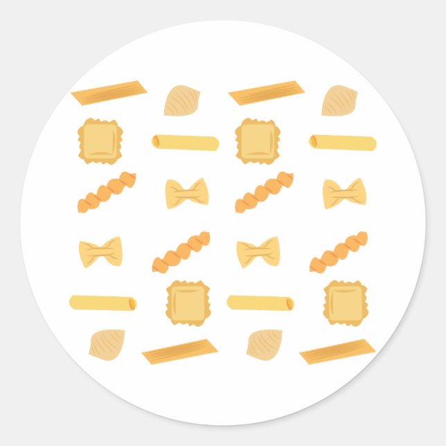 Noodle Shapes Runt Klistermärke (Framsida)