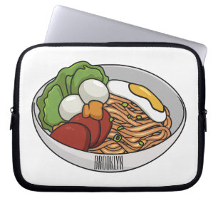Noodle-tecknad illustration laptop fodral