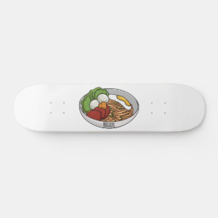 Noodle-tecknad illustration mini skateboard bräda 18,5 cm