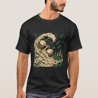 Noodle Tsunami over Tokyo Pop Art T Shirt