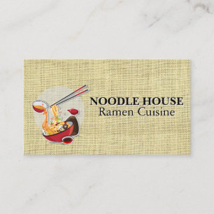 Noodles and Sauce in a Bowl Visitkort