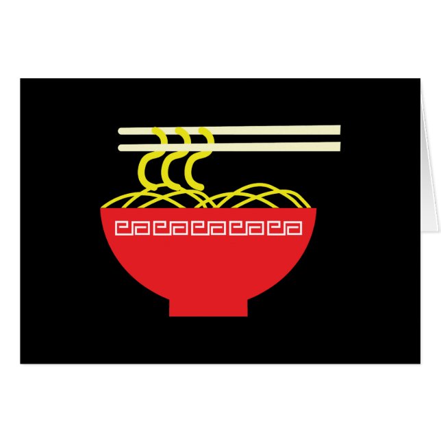 Noodles Card Hälsningskort (Framsidan Horizontal)