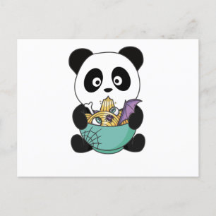 Noodles japanska Noodles Halloween Panda Ramen Vykort