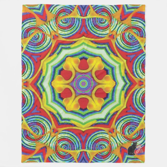 Noodles Kaleidoscope Fleece Blanket (Framsidan)