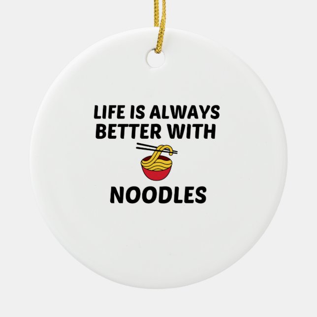 NOODLES LIV BÄTTRE JULGRANSPRYDNAD KERAMIK (Framsidan)