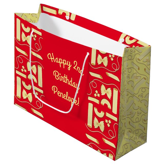 Noodles Pasta Kid 1st Birthday Party Italia (Framsidan Vinklad)