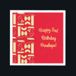Noodles Pasta Kid 1st Birthday Party Italia Pappersservett<br><div class="desc">Ovärdiga noodlar och pasta, färgstarka, söta födelsedagsbjudanden är perfekt för ett barn som kärlek italiensk mat på sin första födelsedag firande! Anpassa texten för att göra den till en egen. Det moderna synsättet och känslan är det perfekt sättet att fira din lilla som kärlek nudlar och pasta på sin första...</div>