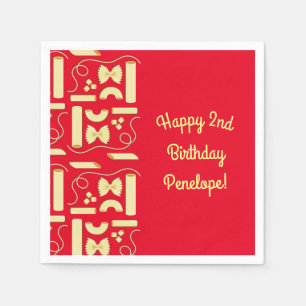 Noodles Pasta Kid 1st Birthday Party Italia Pappersservett