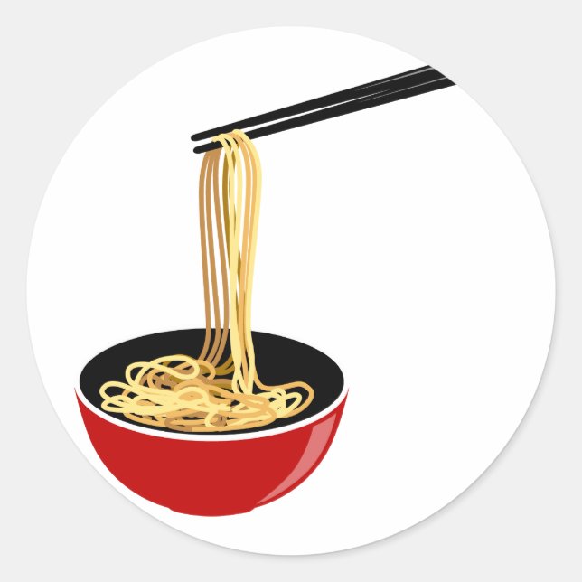 Noodles Runt Klistermärke (Framsida)