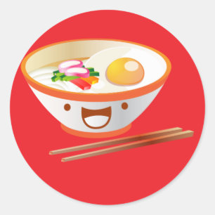 Noodles Runt Klistermärke